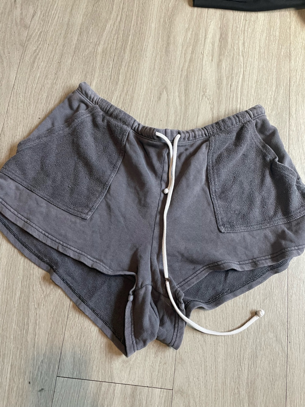 aerie Charcoal Gray Drawstring Athletic Shorts